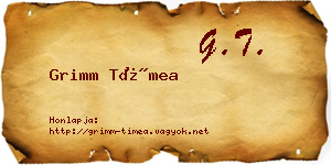 Grimm Tímea névjegykártya